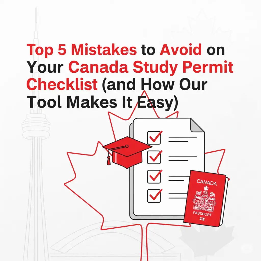 Top 5 Mistakes to Avoid on Your Canada Study Permit Checklist (and How Our Tool Makes it Easy)
