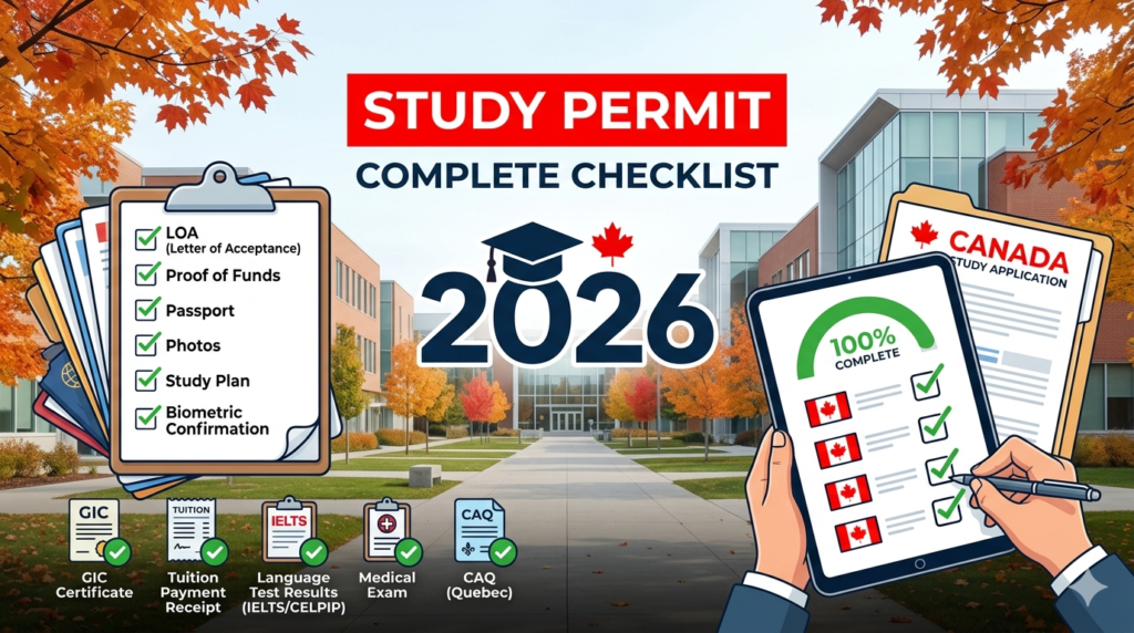 Canada Study Permit Checklist 2026