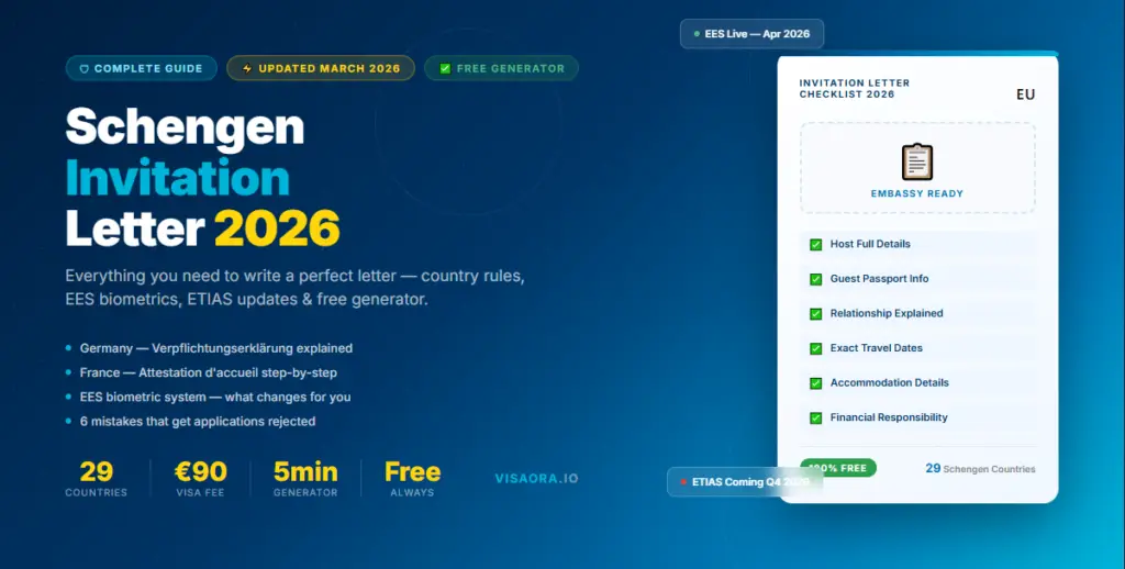 Schengen Invitation Letter Generator 2026