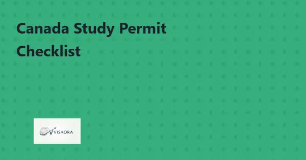 Canada Study Permit Checklist