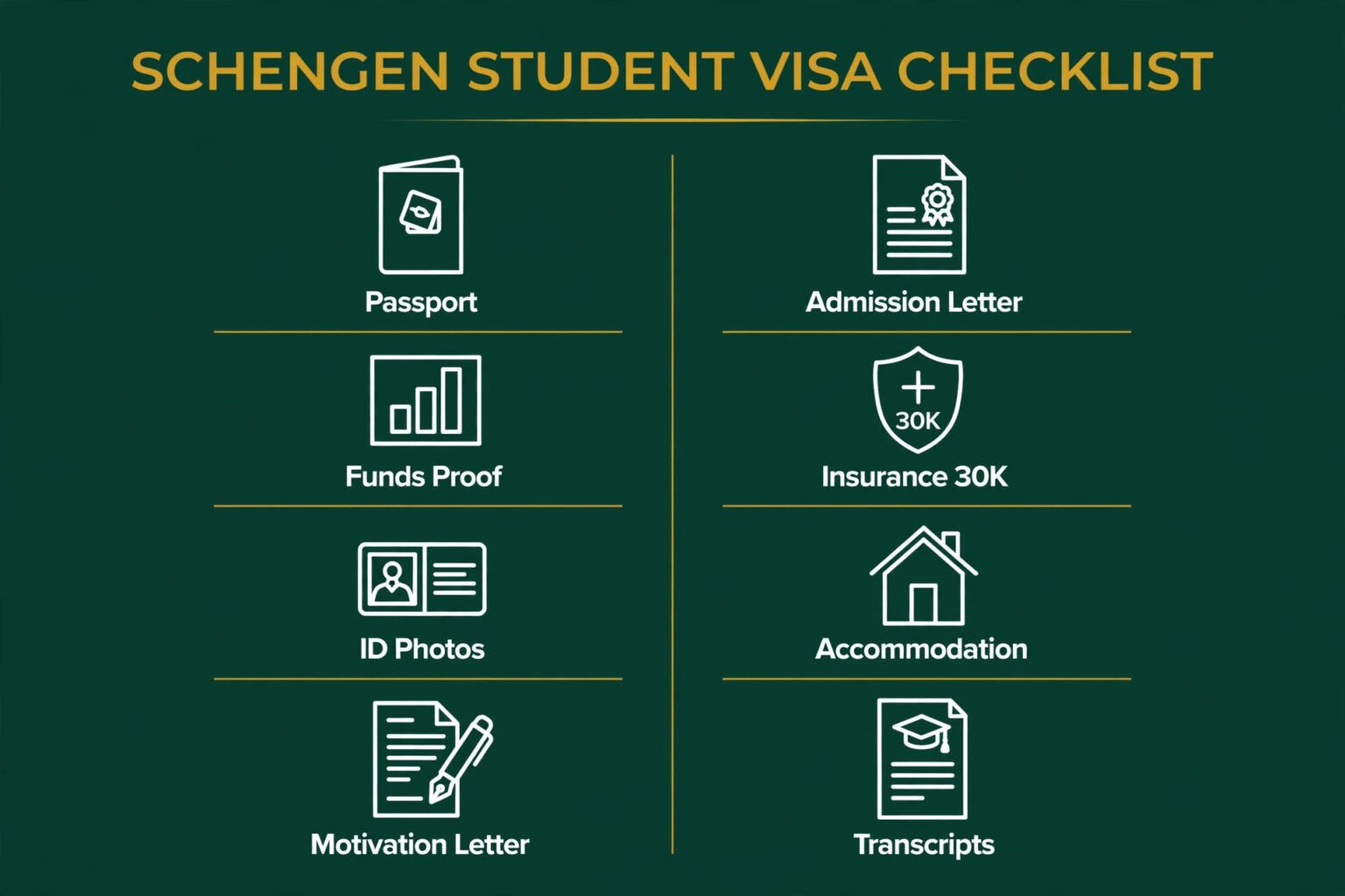 Schengen Student Visa Requirements 2026: Documents & Funds