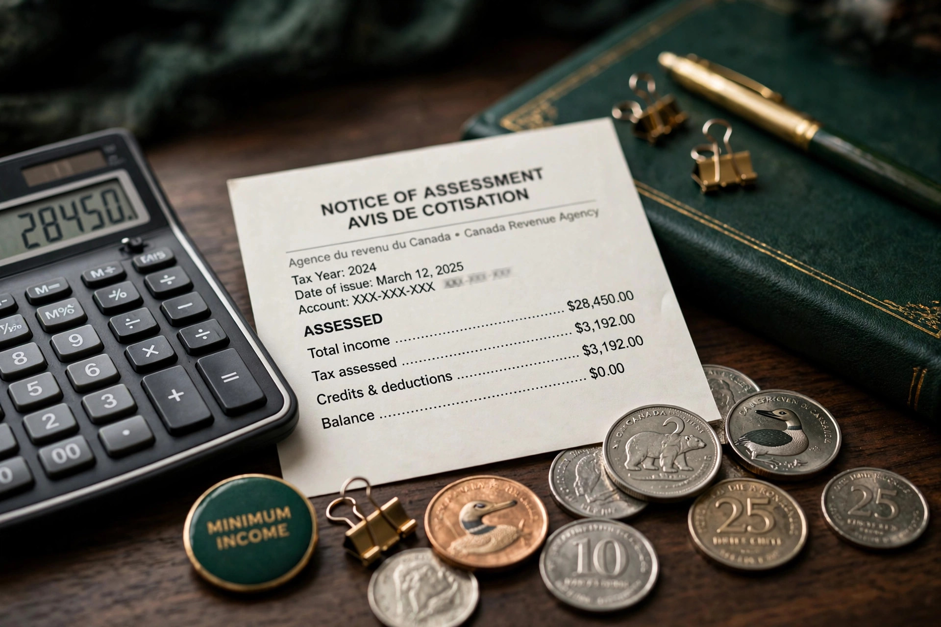Tax Notice of Assessment and calculator used to check the Super Visa minimum income requirement